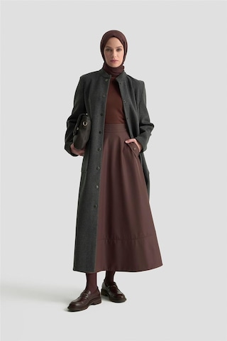 Armine Hakim Yaka Kaşe Kap 25kd1124 Gri Gri