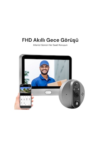 Pd-20 Akıllı Görüntülü Kapı Zili 1080p, 4.3 Ekran