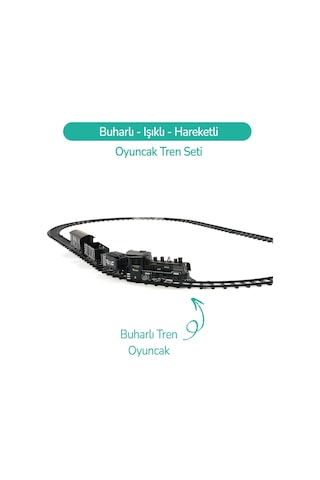 Işıklı Ve Sesli Buharlı Tren Set 15 Parça
