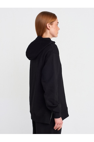 Dilvin 40401 Yanları Fermuarları Sweat Siyah