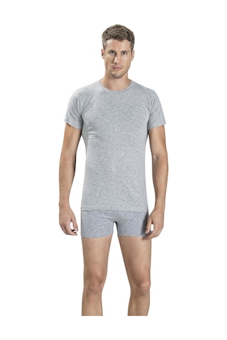 Jiber Erkek Sıfır Yaka Kısa Kol Atlet Fanila 111 - 3 Adet 001