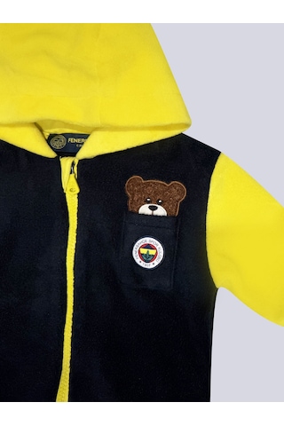 Fenerbahçe Sarı Lacivert Aplike Cepli Bebek Sweatshirt Lacıvert-sarı