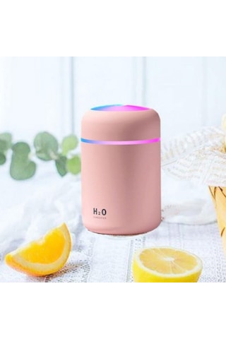 300 Ml Ulrasonik Hava Nemlendirici Buhar Makinesi Ve Aroma Pembe Beyaz