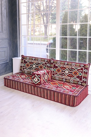 Şark Köşesi Takımı Konsepti Bordo Anadolu Modeli 20 Cm Minder Kalınlığı