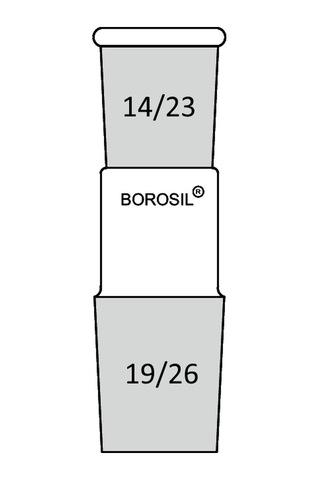 Borosil Cam Küçültme Adaptörü 14 23 - 19 26 Şilifli