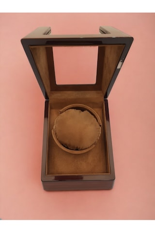 Otomatik Saat Kurma Kutusu, Watch Winder Piano Brown Tekli