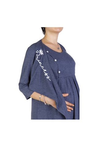 Hamile Tunik Gecelik Kısa Kollu Likralı LACİ