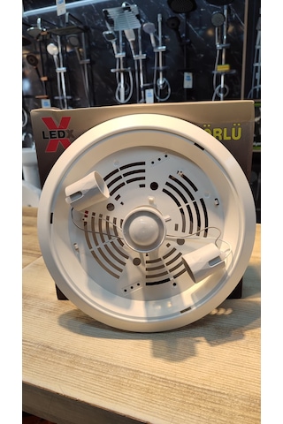 360 Hareket Sensörlü Tavan Armatürü 2 Duylu Apartman İçi Merdiven Önü Uygun Beyaz