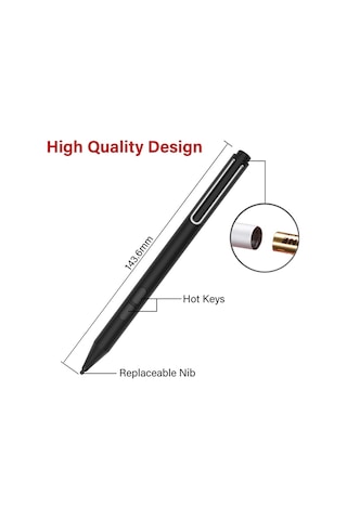 Jd02 Microsoft Surface Serisi İçin Yanlışlıkla Dokunmayı Önler Stylus Kalem Siyah