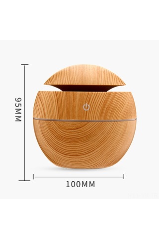 Vkemall Ahşap Desenli Mantar Şekilli Nemlendirici Aromaterapi Makinesi, Usb Besleme, 130ml Kapasite, Ev Ofis Odalar İçin, Sağlıklı Havva Sağlar