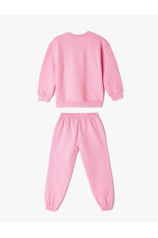 Koton 2'li Eşofman Takımı Sweatshirt Ve Eşofman Altı Şardonlu Pembe 5wkg10319ak Gülkurusu