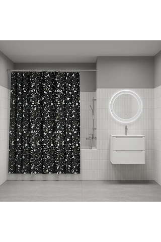 Iddıs Polyester Banyoy İçin Perde 180x200 Cm, Siyah 423424906 Siyah