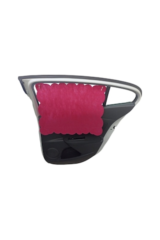 Oto Güneşlik Perdesi Yan Cam Araç Arka Koltuk Emzirme Örtüsü Fuşya Keçe Vantuzlu Tutucaklı 1 Adet