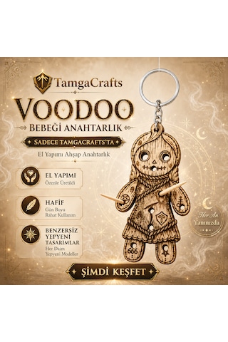 El Yapımı Tasarım Voodoo Kız Bebek Anahtarlık - Lazer Kazıma Kişiselleştirilebilir Gotik Kahverengi El Yapımı Tasarım Voodoo Kız Bebek Anahtarlık - Lazer Kazıma Kişiselleştirilebilir Gotik Kahverengi