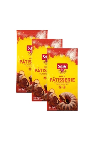 Schar Mix C Patisserie Glutensiz Kek Pasta Unu 3 x 1 KG