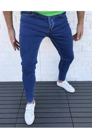 Skinny Fit Erkek Kot Jeans Pantolon Likralı Bilek Kalıp