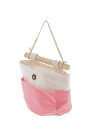 Trendooze Homyl Kumaş Saklama Çantası, Duvara Montajlı, Pembe Pembe