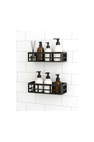 2 Adet Yapışkanlı Banyo Organizer Duş Rafı Delmeden Montaj, Su Geçirmez Banyo Ve Mutfak Duvar Organizeri,suya Çok Renkli
