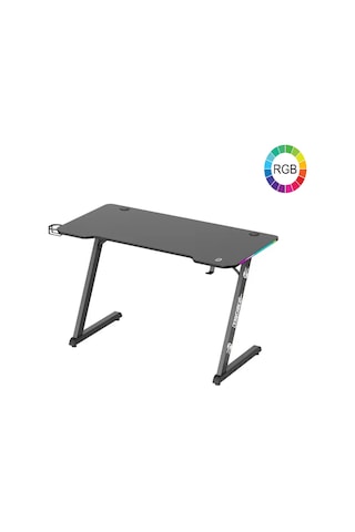 Vıyero Armor Gd-12002e-2-blk Z Ayak Rgb Karbon Fıber E-spor Oyuncu Masası Siyah