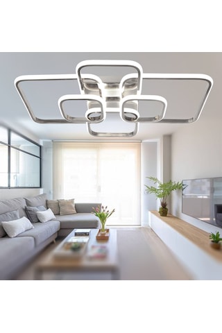Tt500-6-kr Tt Ayd. Krom Kaplama 3 Renk Işık 6 Lı Led Avize Krom