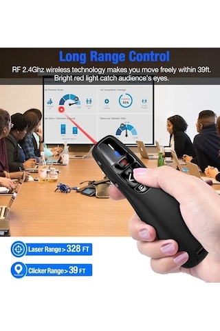 Gaman 2.4 GHz Kablosuz USB Lazer Powerpoint Sunum Kumandası