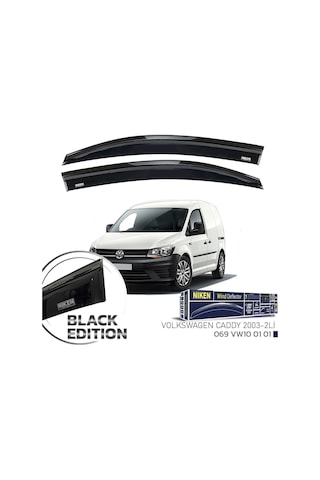 Vw Caddy Cam Rüzgarlığı Siyah Kromlu 2013+ Sonrası Blackedition
