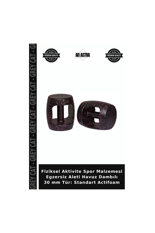 Fiziksel Aktivite Spor Malzemesi Egzersiz Aleti Havuz Dambılı 30 Mm Tür: Standart Actifoam Siyah - Pembe