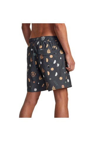 Rvca Rvca Atlas Elastic Erkek Siyah Boardshort 3837 Çok Renkli