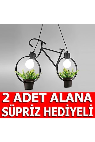 Bundera Bisiklet Çiçeklik Sarkıt Avize Yeni Trend Dekoratif Saksı