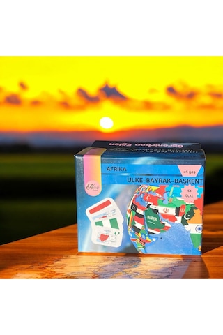 Afrika Ülkeleri-harita-bayrak-başkent Kartları