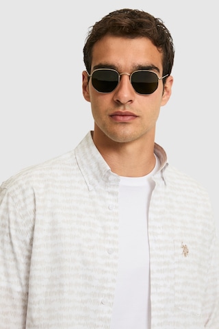 U.s. Polo Assn. Erkek Bej Gömlek Desenli 50324655-vr011