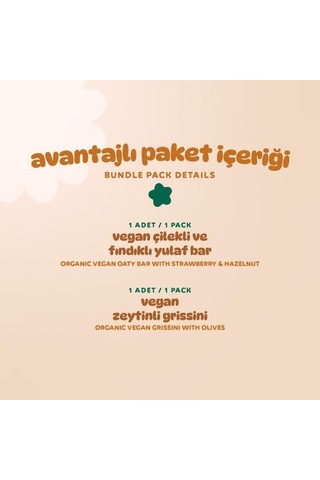 Organik Vegan Grissini & Yulaf Bar Atıştırmalık Paketi - 2 Adet 2 Çeşit 80 G