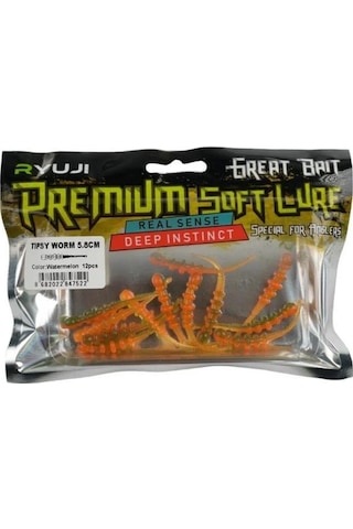 Ryuji Tipsy Worm 12 Adet 5.8cm Silikon Yem