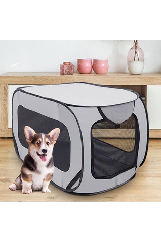 Homyl Taşınabilir Pet Köpek Oyun Parkı Katlanabilir Sandık