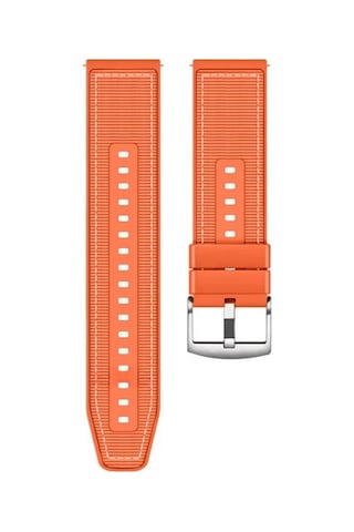 Adige Amazfit Pace 46mm İle Uyumlu Kordon Kayış Dikiş Desenli Silikon Krd102 Lms 22/dds Turuncu