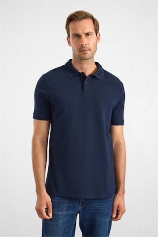 Süvari Lacivert Slim Düz Baskısız Pike Düğmeli Polo Yaka Tişört Sts1014000019-m09