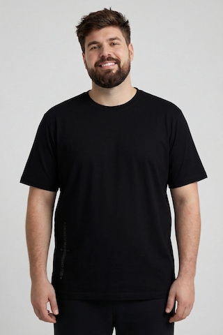 Baskılı Rahat Form 2li Paket Siyah-beyaz Büyük Beden Erkek T-shirt - 88472 Siyah - Beyaz