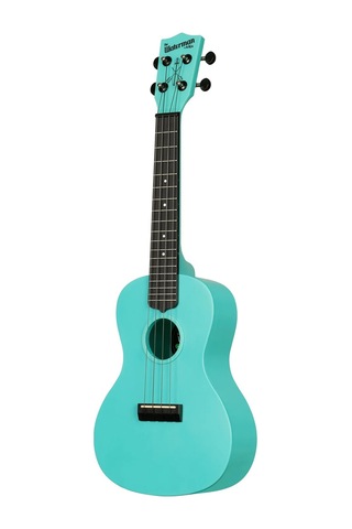 Kala Waterman Recycled Concert Ukulele Aqua Mist - Glow In The Dark