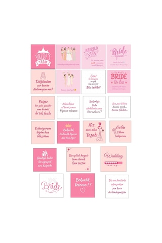 30 Adet Bride Kart - Bride Eğlence Kartı - Bekarlığa Veda Kartı - Söz Hediye - Nişan Hediye