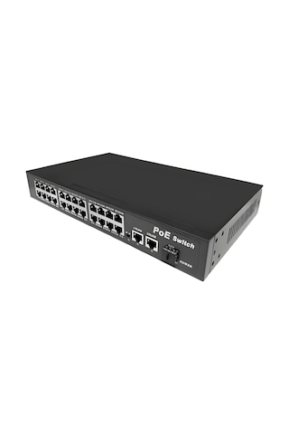 Anunnaki 10324ke 24 Port Poe Switch 400w 2ge Gigabit Uplink +1sfp 250m Extend Ip Kamera Uyumlu