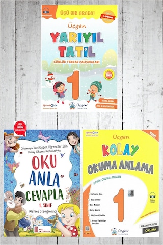 1.sınıf Yarıyıl Tatil Kitabı+kolay Okuma Anlama -2024