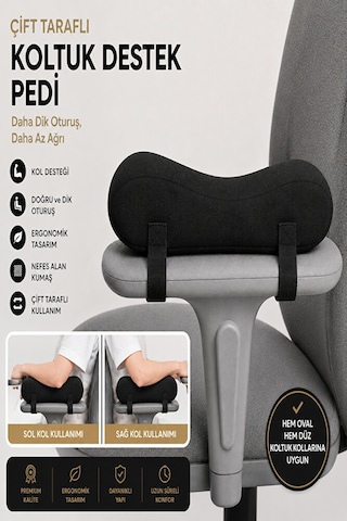 Ergonomik Çift Taraflı Visco Kol Destek Pedi Kolçak Ve Dirsek Destek Minderi 2 Li Set