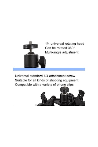 Wondernest Araba Genel Amaçlı Vakumlu Araç Braketi, Ptz + Gopro Vida İle Sabit Cam Video Çekim Tabanı Çok Renkli