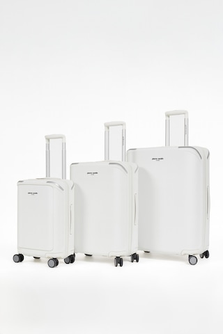 Pierre Cardin 3'lü Set %100 Polipropilen Valiz Beyaz 04pc7090 Beyaz