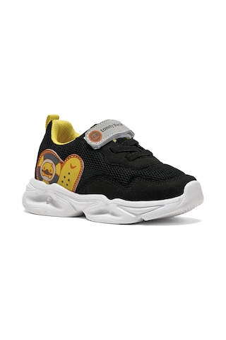 Tonny Black Çocuk Unisex Siyah Sarı Tonny Black Işıklı Cırtlı Ayakkabı