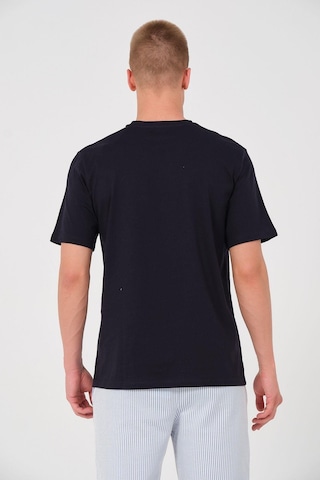 Rich Erkek %100 Pamuk Oversize Tişört Basic Bisiklet Yaka Kısa Kollu T-shirt Lacivert