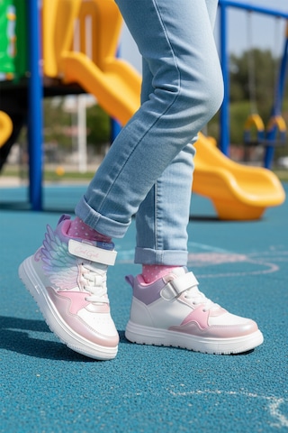 Cool Somon Cırtlı Hafif Bilek Boy Kız Çocuk Spor Ayakkabı Helen F Somon