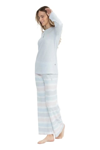 U.S. Polo Assn. 17096 Kadın Gri Uzun Kollu Patlı Pijama Takım Gri