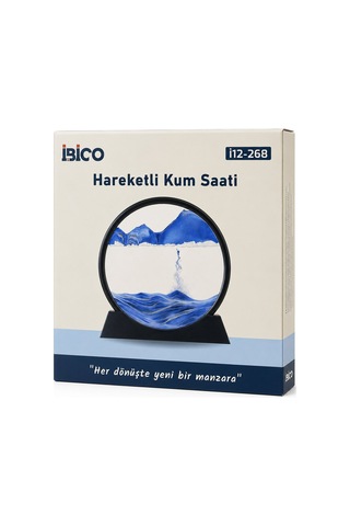 İbico İ12-268 Kum Saati Hareketli 25cm 10" Ayna Modeli Renkli Sulu Cam Diğer