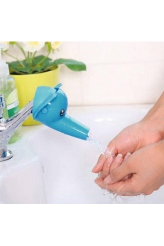 Zhltoys Çocuklar İçin Musluk Uzatıcı Sevimli Hortumlu Fil Mavi